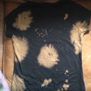 Black and brown tie dye shirt.